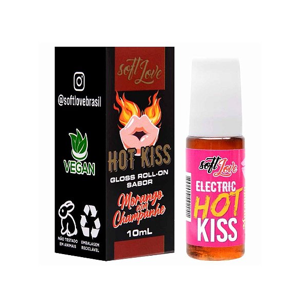 GLOSS 10ML - HOT KISS MORANGO C/ CHAMPANHE
