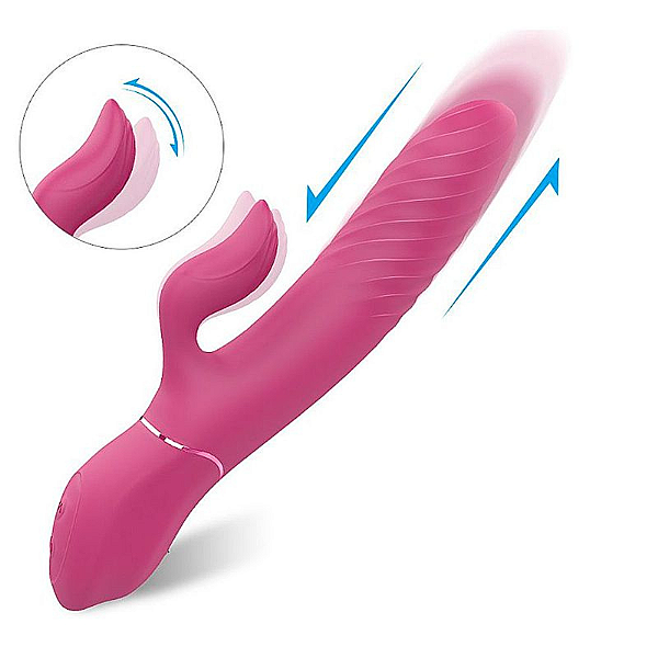 VIBRADOR DE PONTO G E CLITÓRIS COM VAI E VEM / IMPULSO - LIGHTERS