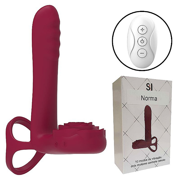 VIBRADOR PENIANO COM ANEL DUPLO - NORMA - ALWUP