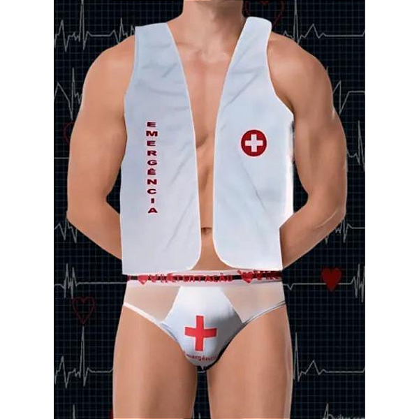 FANTASIA MASCULINA ENFERMEIRO