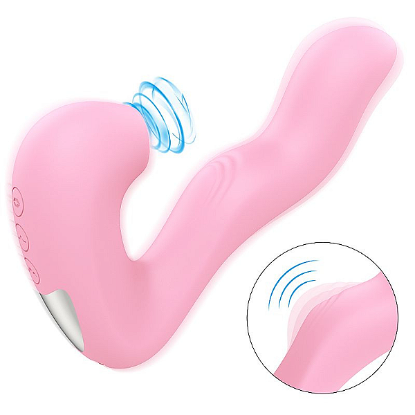 VIBRADOR DE PONTO G E CLITÓRIS COM PULSAÇÃO E DEDILHAR / TAPPING NO MEIO - MAGIC FINGER