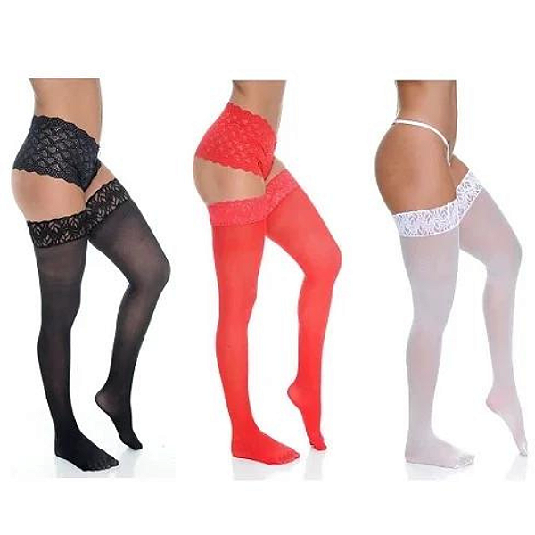 MEIA FINA 7/8 COM RENDA