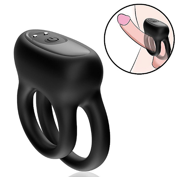 ANEL PENIANO DUPLO COM VIBRADOR - RECARREGÁVEL
