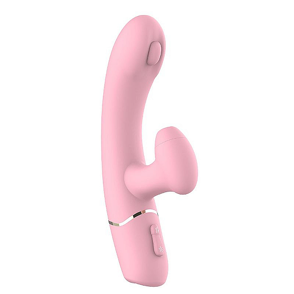 VIBRADOR DE PONTO G E CLITÓRIS COM PULSAÇÃO / DEDILHAR - DIXIE