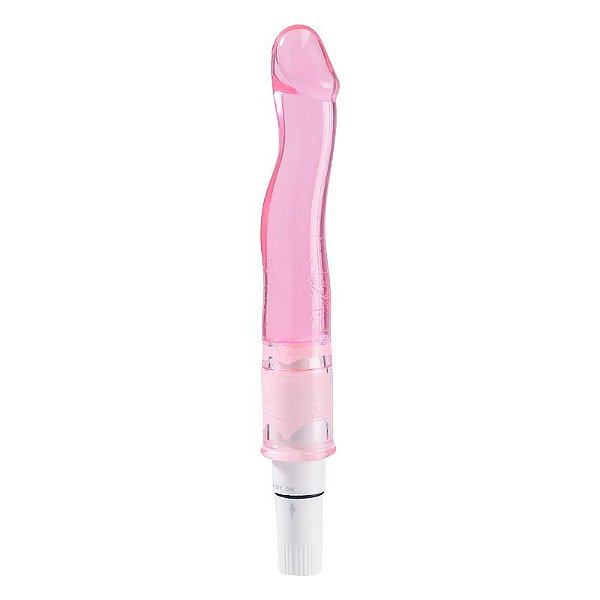 VIBRADROR JELLY 13CM GLANDE - ROSA