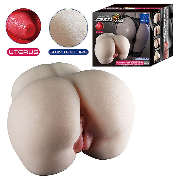 MASTURBADOR MASCULINO - FORMATO DE BUNDA COM VAGINA E ÂNUS - LION IV