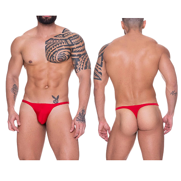 CUECA FIO DENTAL EM SUPLEX VERMELHO