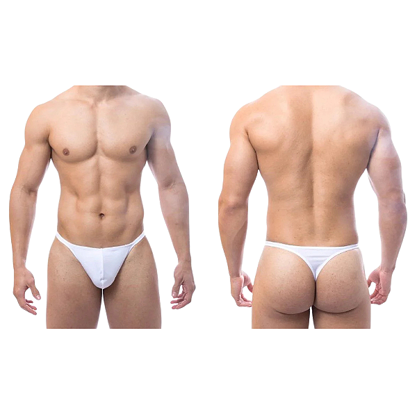 CUECA FIO DENTAL EM SUPLEX BRANCO