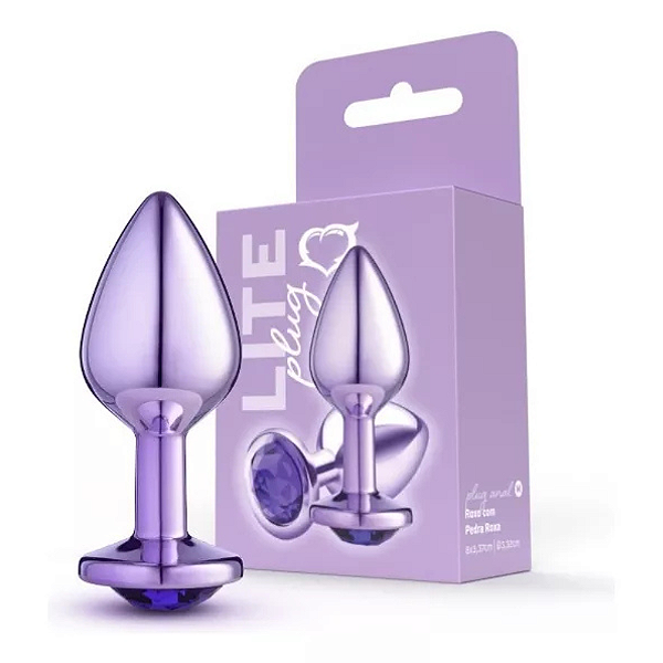 PLUG ROXO M COM PEDRA ROXA