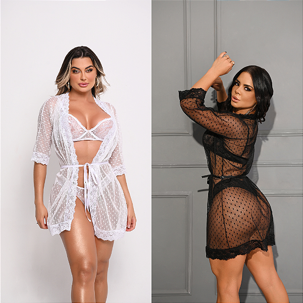 CONJUNTO DE RENDA COM TULE POÁ E HOBBY - YAFFA