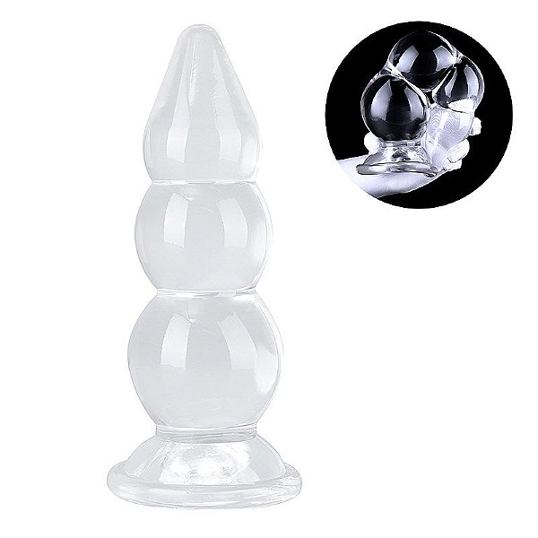 PLUG ANAL EM SILICONE - ESCALONADO - 22,0 X 10,0 CM
