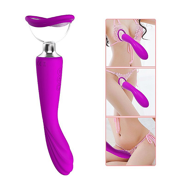 VIBRADOR DE PONTO G E CLITÓRIS COM SUCÇÃO - ALAN B