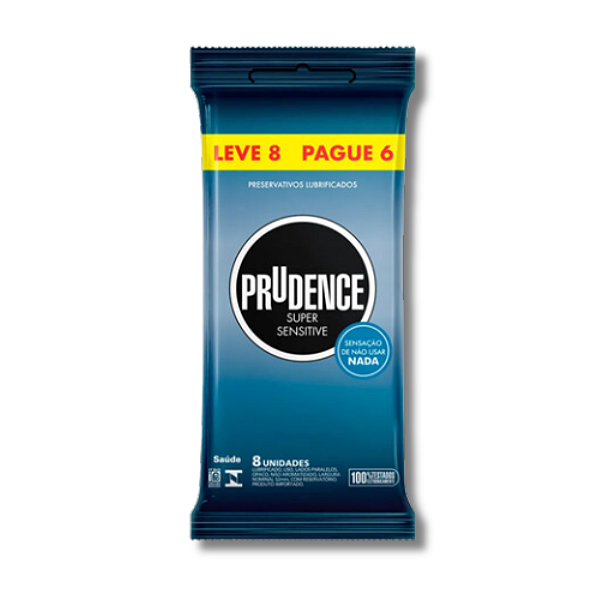 PRESERVATIVO SUPER SENSITIVE LEVE 8 PAGUE 6 - PRUDENCE