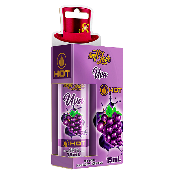 GEL HOT SABOR UVA - 15ML SOFT LOVE