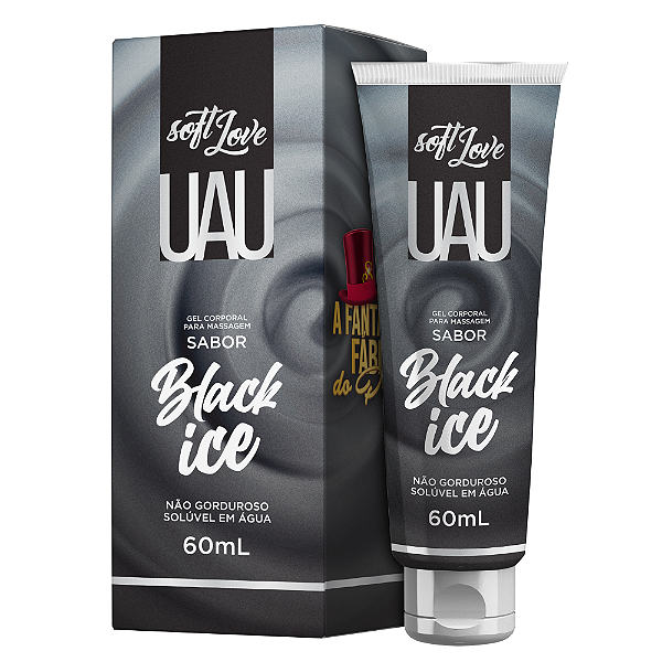LUBRIFICANTE UAU BLACK ICE - 60ML SOFT LOVE