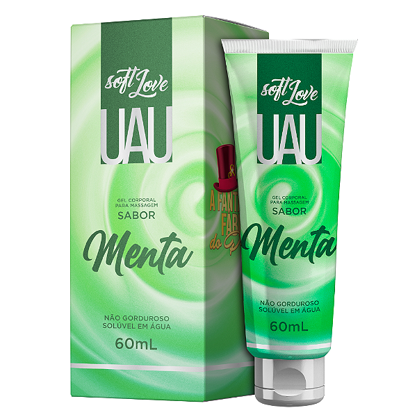 LUBRIFICANTE UAU MENTA - 60ML SOFT LOVE