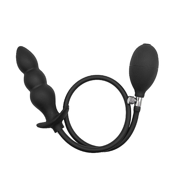 PLUG ANAL INFLÁVEL ESCALONADO EM SILICONE - 15,4 X 3,8CM