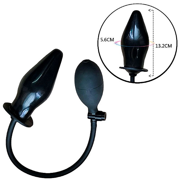 PLUG ANAL INFLÁVEL EM SILICONE - 11,5 X 4,5CM