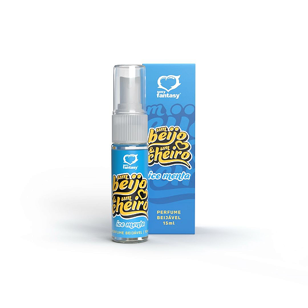 PERFUME BEIJÁVEL UM BEIJO E UM CHEIRO ICE MENTA - 10ML