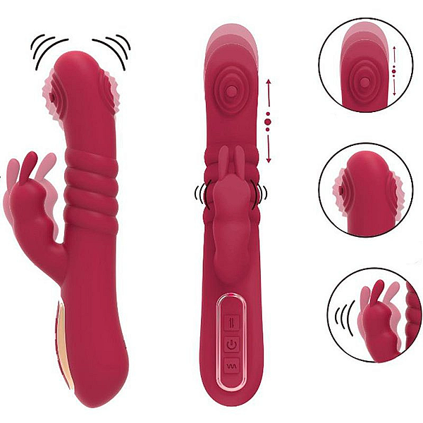 VIBRADOR DE PONTO G E CLITÓRIS COM TAPPING E VAI E VEM - SI