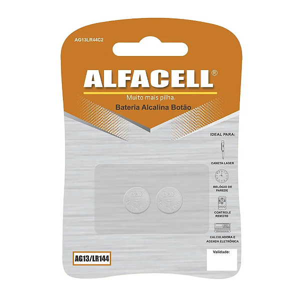 CARTELA DE PILHA BATERIA BOTÃO ALFACELL