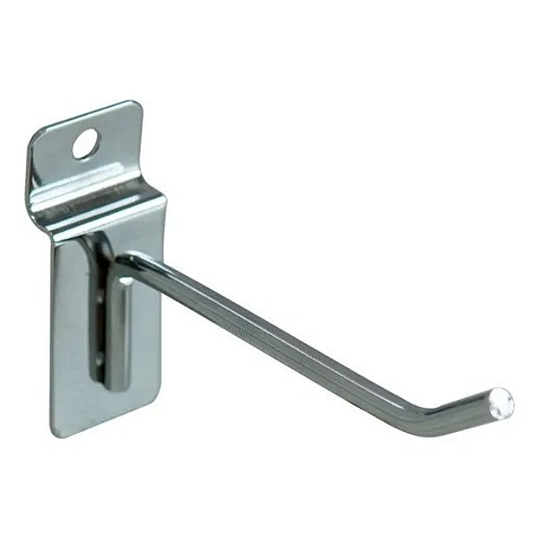 GANCHOS EXPOSITORES CROMADOS P/ CANALETADO 15CM