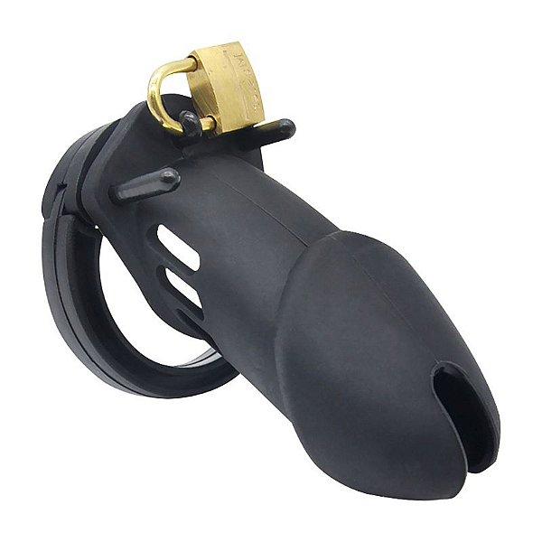 CINTO DE CASTIDADE MASCULINO EM SILICONE - 10,0 X 3,8 CM