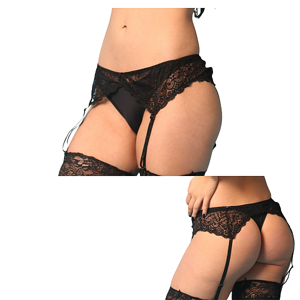 CINTA LIGA PRETO COM AJUSTE - YAFFA