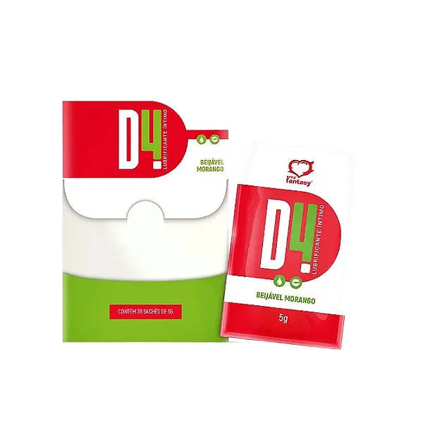 LUBRIFICANTE SACHE CAIXA C/ 30 UN - D4 MORANGO