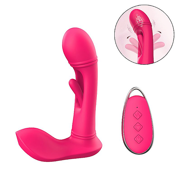 VIBRADOR DE PONTO G E CLITÓRIS COM DEDILHAR SLAP E CONTROLE REMOTO - SI