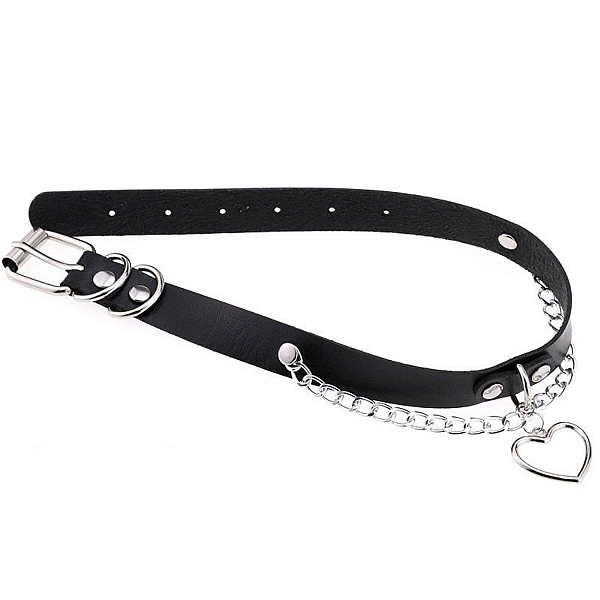 CHOCKER REBITE - COLEIRA COM CORAÇÃO E CORRENTE - SI
