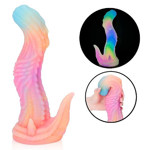 PLUG ANAL ALIEN FLUORESCENTE - 18,8 X 3,8 CM