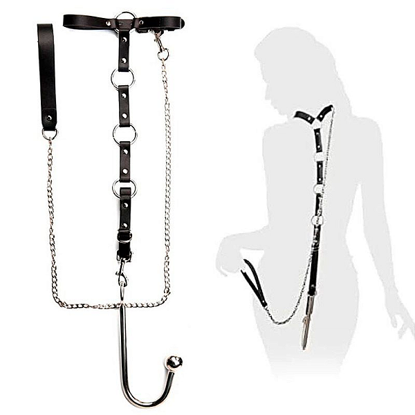 KIT BDSM COM COLEIRA, GUIA E GANCHO ANAL - SI