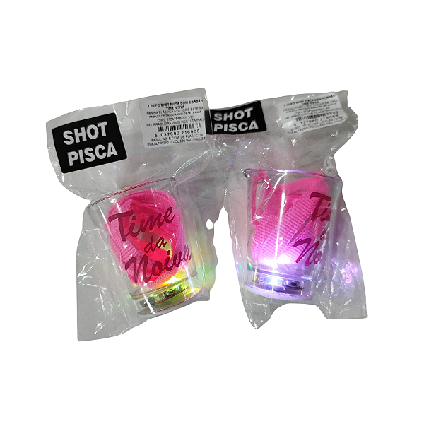 COPO SHOT COM LED E CORDÃO TIME DA NOIVA