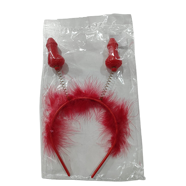 TIARA ERÓTICA LUXO - VERMELHO