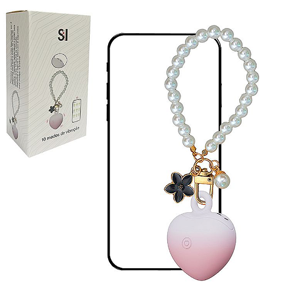 VIBRADOR COM FORMATO DE CORAÇÃO EM CHAVEIRO POR APP A LONGA DISTÂNCIA