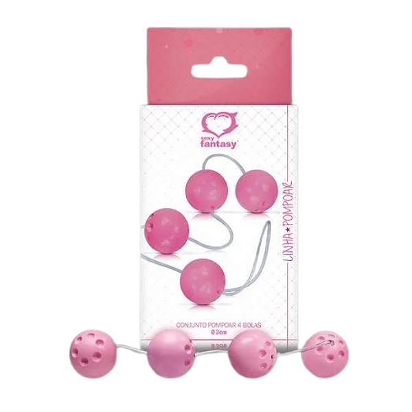 CONJUNTO DE 4 BOLAS COM PESO E CORDÃO E SILICONE