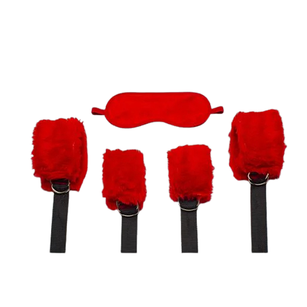 KIT BONDAGE VERMELHO 4 AMARRAS 1 VENDA