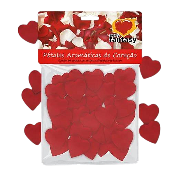PÉTALAS AROMÁTICAS DE CORAÇÃO C/ 60 UN