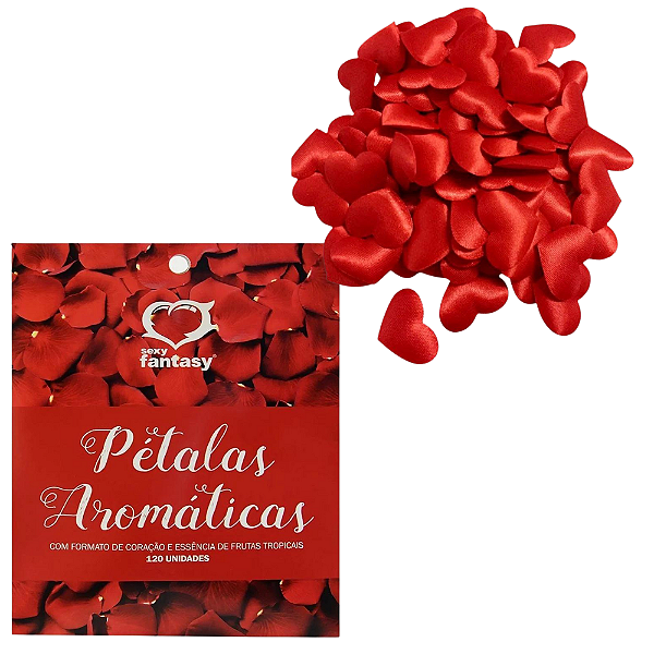 PÉTALAS  AROMÁTICAS  DE CORAÇÃO C/ 120 UN