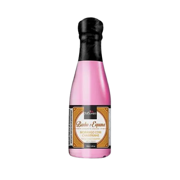 SABONETE LIQUIDO BANHO E ESPUMA MORANGO C/ CHAMPANHE 150ML