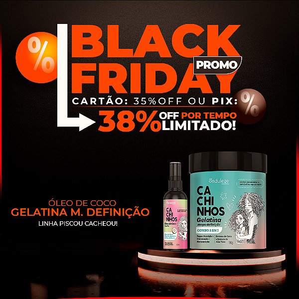 Óleo de Coco e Gelatina Mega Definição (500g) Piscou Cacheou!