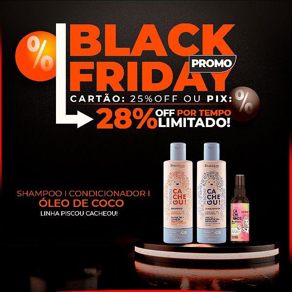 Combo Super Nutrição I Shampoo + Condicionador + Óleo de Coco Piscou Cacheou!