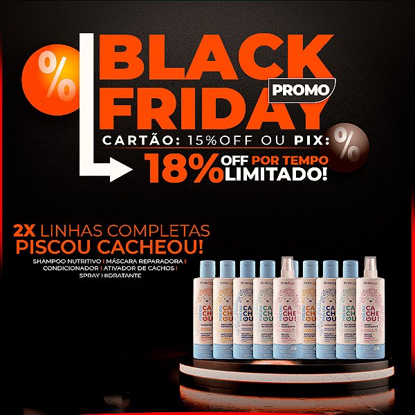 2x Linhas Completas - Piscou Cacheou! (2º Kit c/ 30% OFF) + Curso Mestres dos Cachos (Grátis) + E-book (Grátis)