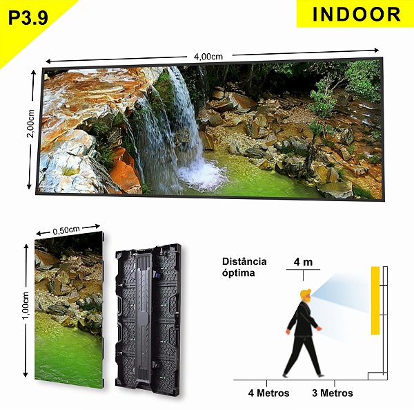 PAINEL LED 4X2M P3.9MM INDOOR SKYPIX