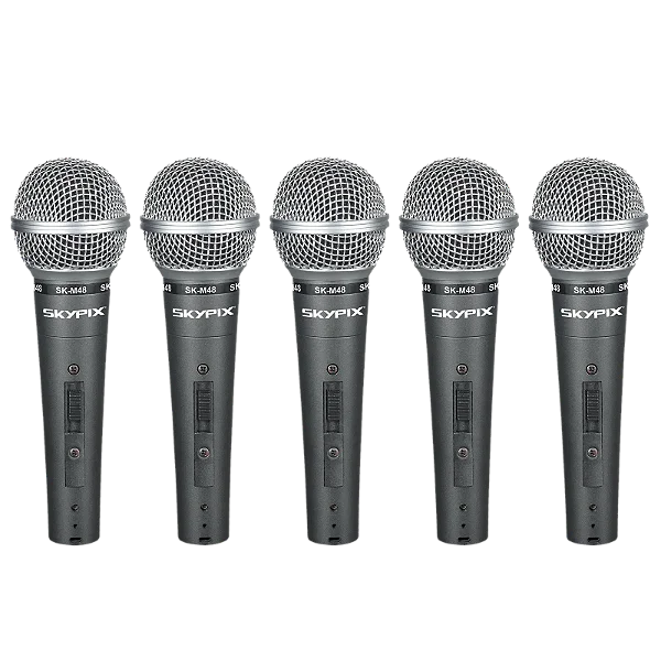 Kit 5 Microfones Vocal Din Bm48-5 - Skypix