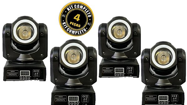 Kit 4 Moving Beam 60W Led - BR Lighting