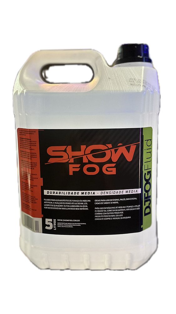 Líquido Para Máquina de Fumaça DjFog Neutro 5 Lts - Show Fog