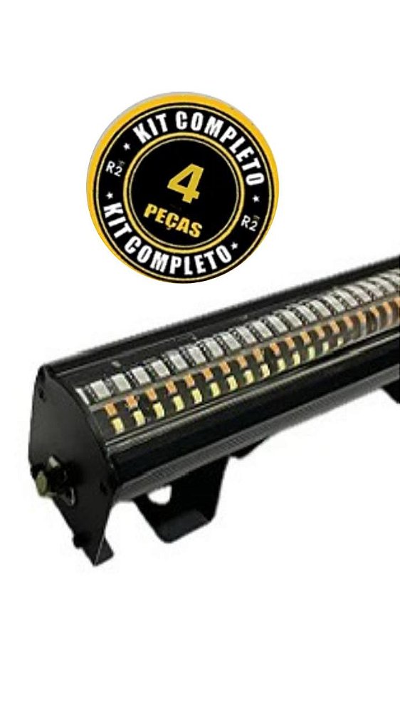 Kit 04 Ribaltas Pixel Strobo Rgb 6000K + Ambar - Showtech