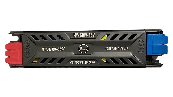 Fonte Slim 12V 60W 5A IP43 Bivolt - Br Lighting